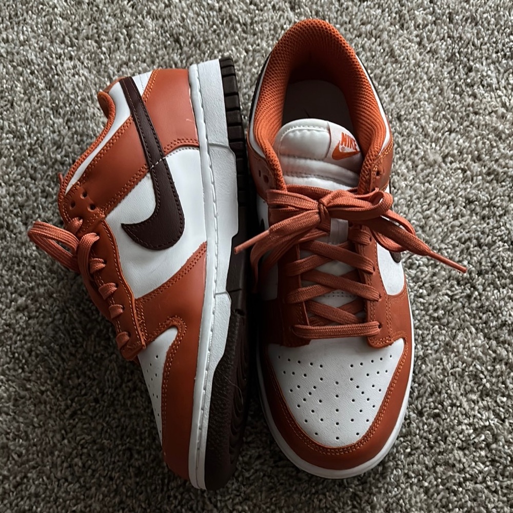 Nike Burnt Orange and White Sneakers
